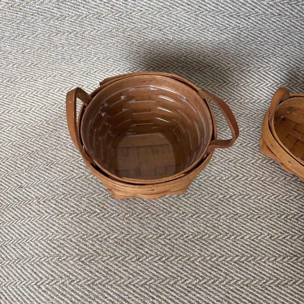 Longaberger Vintage Basket Bundle Of 3 - Picture 3 of 12